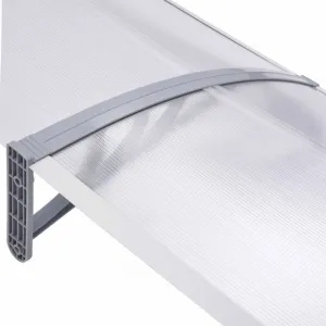 Strieška nad dvere 200 x 80 cm polykarbonát Dekorhome Černá