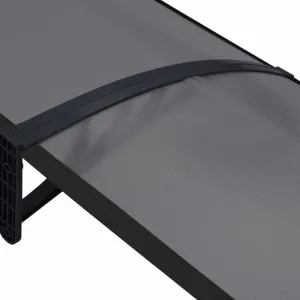 Strieška nad dvere 200 x 80 cm polykarbonát Dekorhome Černá