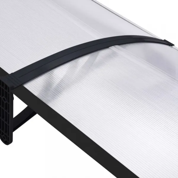 Strieška nad dvere 240 x 80 cm polykarbonát Dekorhome Černá
