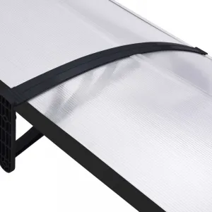 Strieška nad dvere 240 x 80 cm polykarbonát Dekorhome Černá