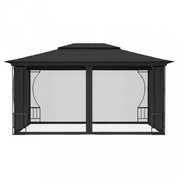 Záhradný altánok so závesmi 3 x 4 m Dekorhome