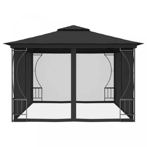 Záhradný altánok so závesmi 3 x 4 m Dekorhome