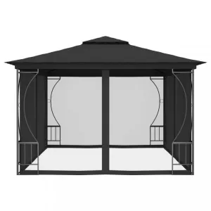 Záhradný altánok so závesmi 3 x 4 m Dekorhome
