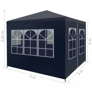 Párty stan 3 x 3 m Dekorhome Modrá