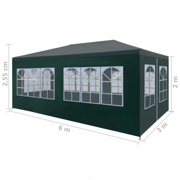 Párty stan 3 x 6 m Dekorhome Modrá
