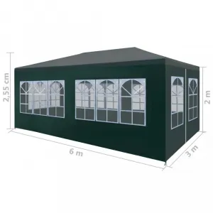 Párty stan 3 x 6 m Dekorhome Modrá