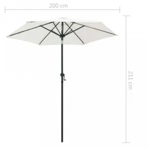 Záhradný slnečník ø 200 cm Dekorhome Černá