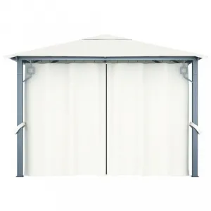 Záhradný altánok so závesmi 3x3 m Dekorhome