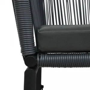 Záhradný jedálenský set 3 ks Dekorhome Černá