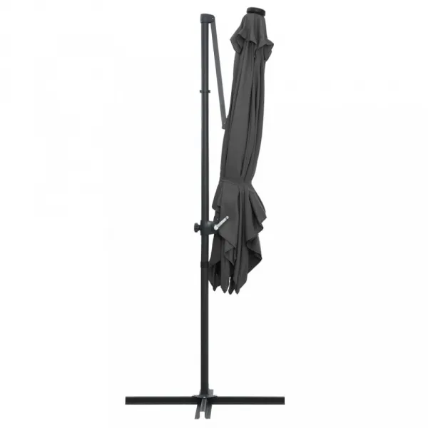 Konzolový slnečník s LED svetlami 250x250 cm Dekorhome Modrá