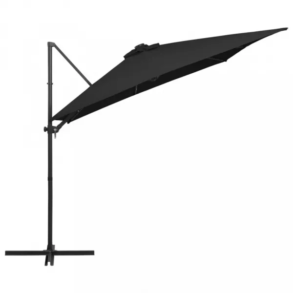 Konzolový slnečník s LED svetlami 250x250 cm Dekorhome Modrá