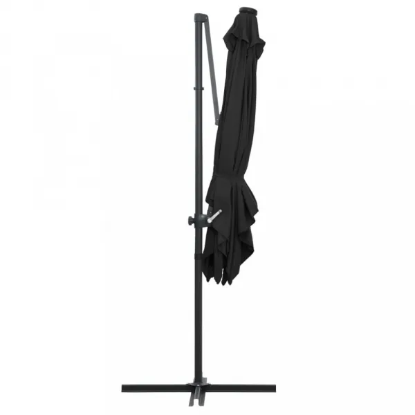 Konzolový slnečník s LED svetlami 250x250 cm Dekorhome Modrá