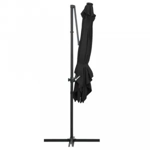 Konzolový slnečník s LED svetlami 250x250 cm Dekorhome Modrá