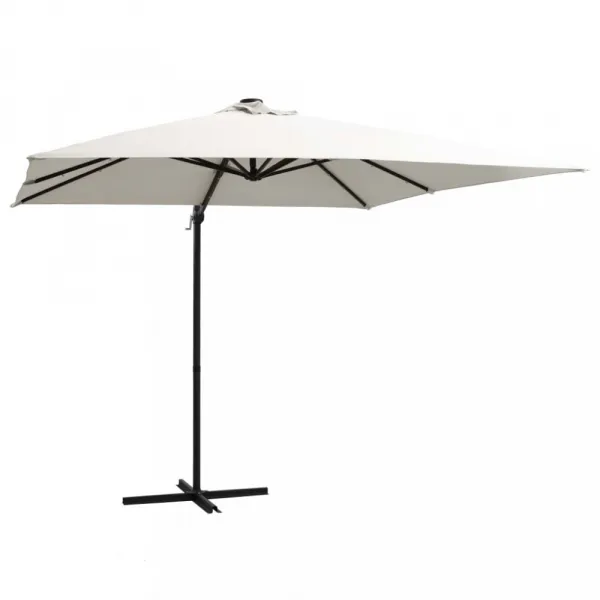 Konzolový slnečník s LED svetlami 250x250 cm Dekorhome Modrá