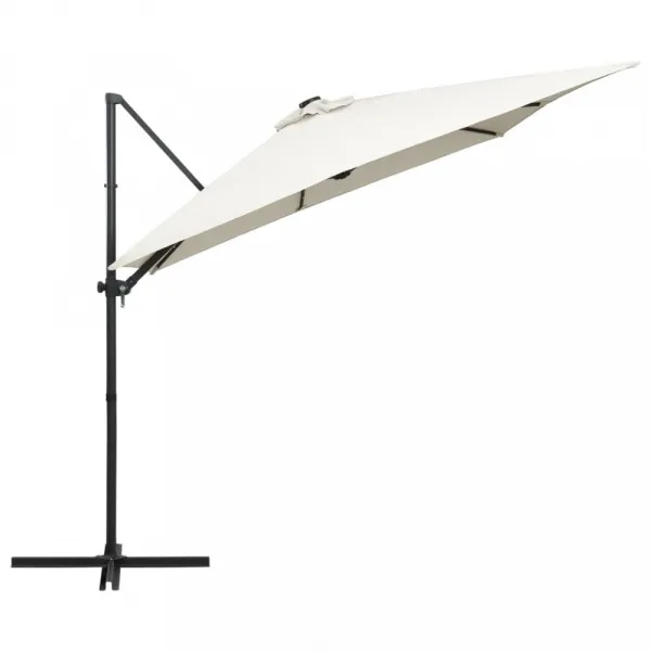 Konzolový slnečník s LED svetlami 250x250 cm Dekorhome Modrá