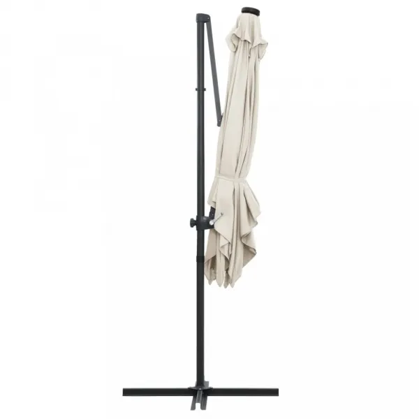 Konzolový slnečník s LED svetlami 250x250 cm Dekorhome Modrá