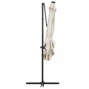 Konzolový slnečník s LED svetlami 250x250 cm Dekorhome Modrá