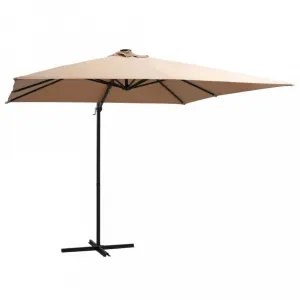 Konzolový slnečník s LED svetlami 250x250 cm Dekorhome Modrá