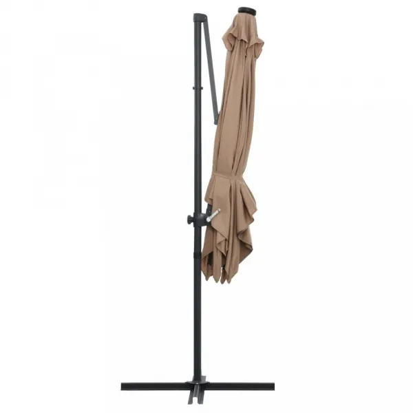 Konzolový slnečník s LED svetlami 250x250 cm Dekorhome Modrá