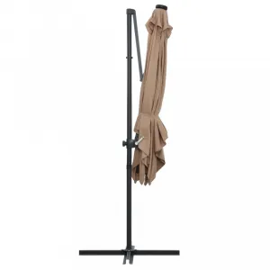 Konzolový slnečník s LED svetlami 250x250 cm Dekorhome Modrá