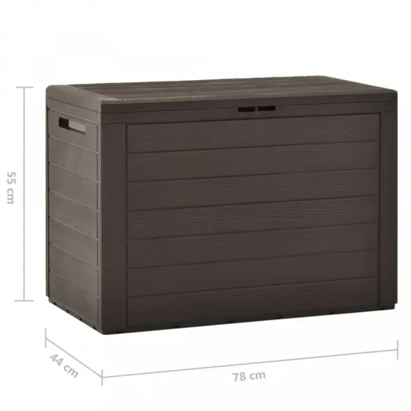 vidaXL Záhradný úložný box hnedý 78x44x55 cm