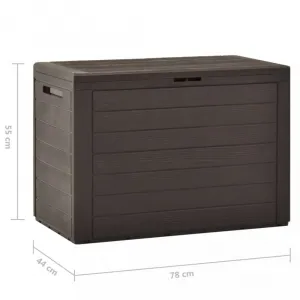 vidaXL Záhradný úložný box hnedý 78x44x55 cm