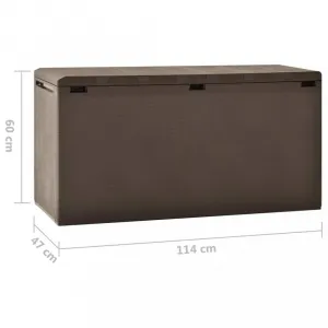 vidaXL Záhradný úložný box hnedý 114x47x60 cm