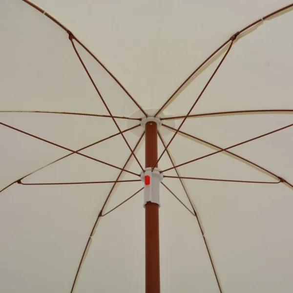 Slnečník s oceľovou tyčou Ø 155 cm Dekorhome Světle hnědá