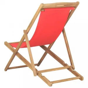 Skladacie plážové kreslo teak Dekorhome Šedá