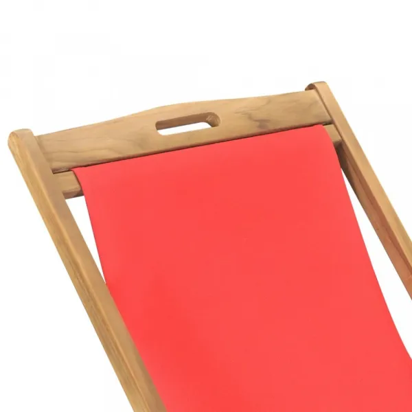 Skladacie plážové kreslo teak Dekorhome Šedá
