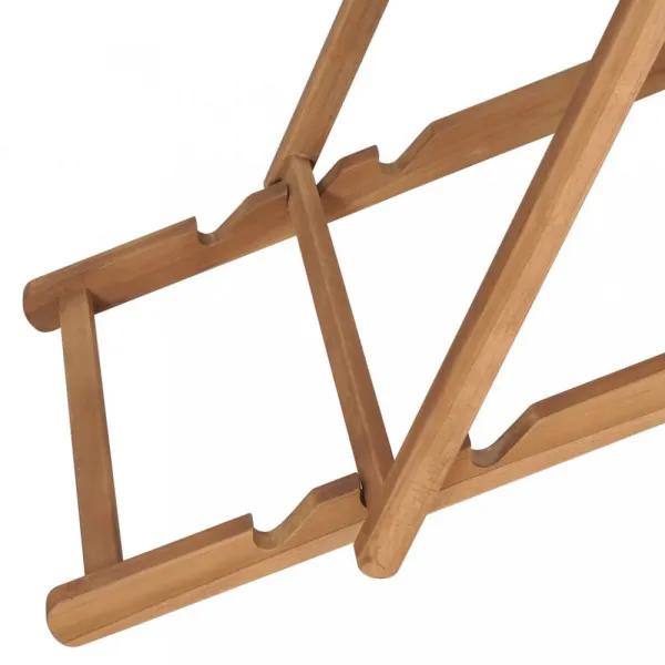 Skladacie plážové kreslo teak Dekorhome Šedá