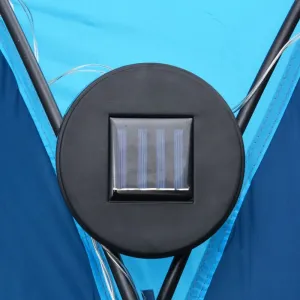 Párty stan s LED svetlami 3,6x3,6 m Dekorhome Modrá