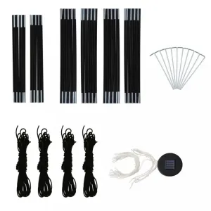 Párty stan s LED svetlami 3,6x3,6 m Dekorhome Modrá