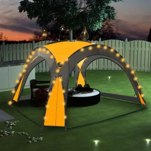 Párty stan s LED svetlami 3,6x3,6 m Dekorhome Modrá