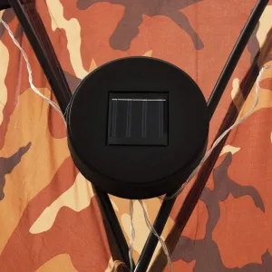 Párty stan s LED svetlami 3,6x3,6 m Dekorhome Modrá