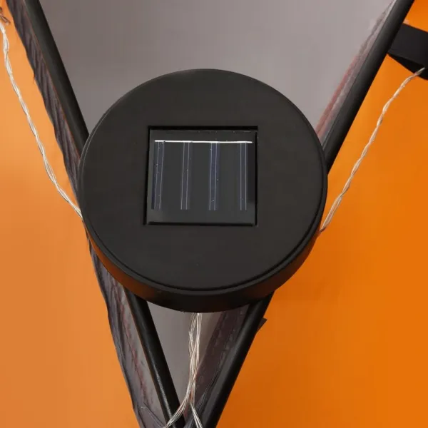 Párty stan s LED svetlami 3,6x3,6 m Dekorhome Modrá