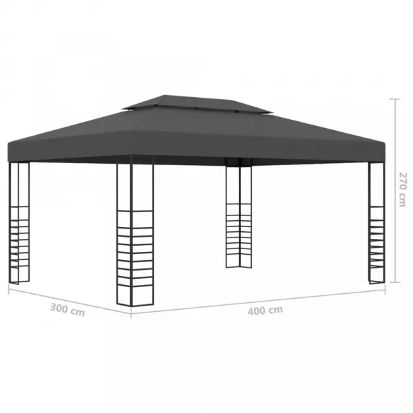 Záhradný altán 3x4 m Dekorhome Bílá