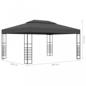 Záhradný altán 3x4 m Dekorhome Bílá