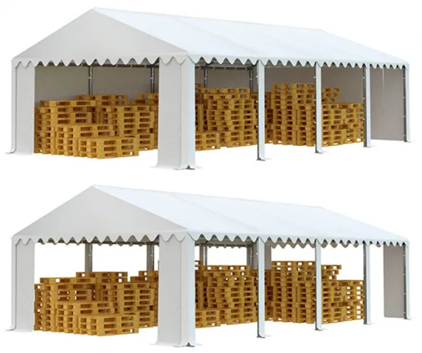 Skladový stan 6x8m biela EKONOMY
