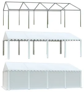 Skladový stan 6x8m biela EKONOMY
