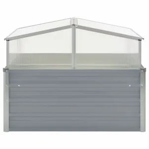 Skleník 100x100x85 cm pozinkovaná oceľ / polykarbonát Dekorhome Šedá