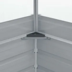 Skleník 100x100x85 cm pozinkovaná oceľ / polykarbonát Dekorhome Šedá