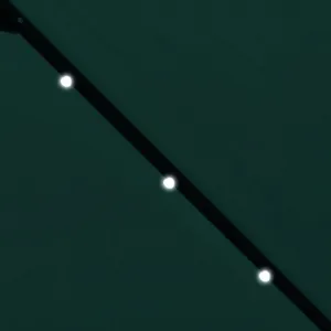 Závesný slnečník s LED Ø 300 cm Bílá