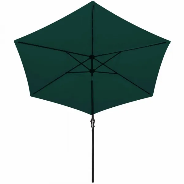 Závesný slnečník s LED Ø 300 cm Bílá