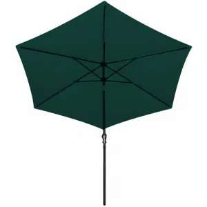 Závesný slnečník s LED Ø 300 cm Bílá