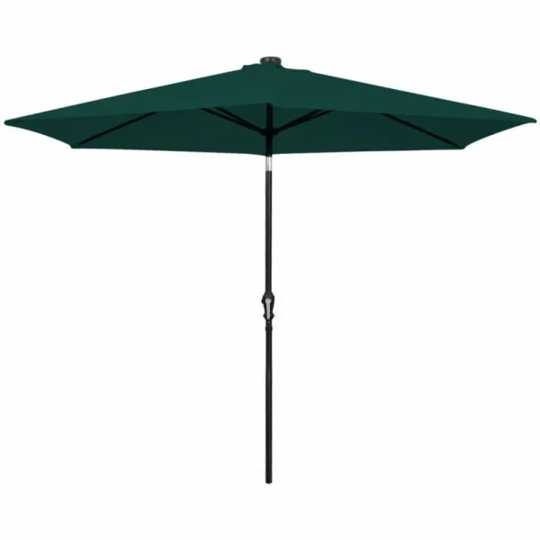 Závesný slnečník s LED Ø 300 cm Bílá