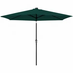 Závesný slnečník s LED Ø 300 cm Bílá