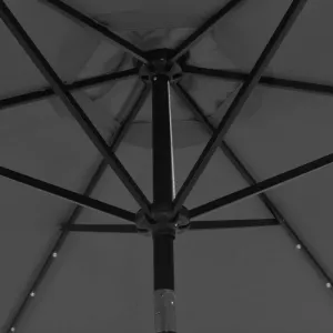 Závesný slnečník s LED Ø 300 cm Bílá