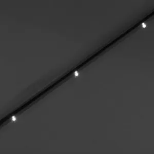 Závesný slnečník s LED Ø 300 cm Bílá