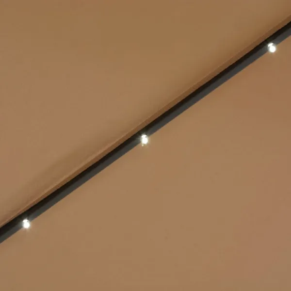 Závesný slnečník s LED Ø 300 cm Bílá